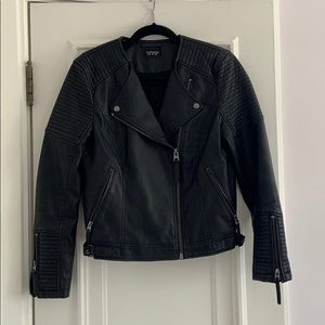 Black leather jacket